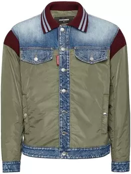 DSQUARED2 легкая куртка со вставками, зеленый