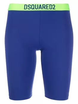 Dsquared2 logo-waistband cycling shorts, синий