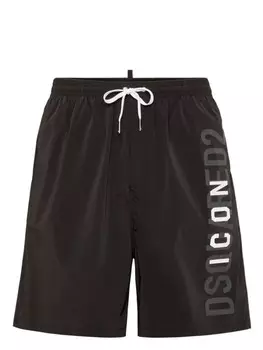 Dsquared2 плавки-шорты с принтом Icon, черный