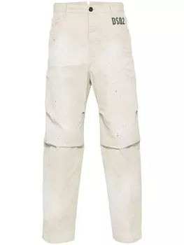 Dsquared2 прямые брюки D2 Stamps Osaka, нейтральный цвет