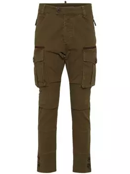 DSQUARED2 прямые брюки карго, коричневый