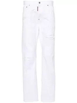 Dsquared2 прямые джинсы 642, белый