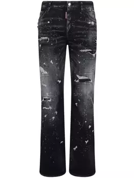 Dsquared2 прямые джинсы с эффектом потертости, черный