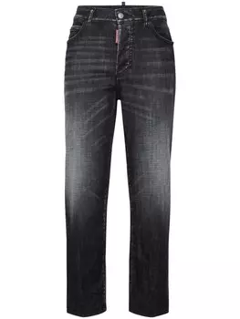 DSQUARED2 прямые джинсы с эффектом потертости, черный