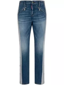 Dsquared2 прямые джинсы с лампасами, синий