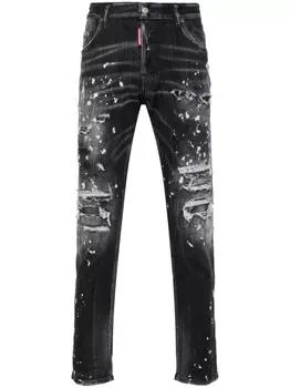 Dsquared2 прямые джинсы Skater с эффектом потертости, черный