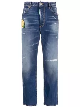 Dsquared2 прямые джинсы Smiley Boston, синий