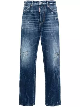 Dsquared2 прямые джинсы средней посадки, синий