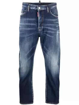 Dsquared2 прямые джинсы средней посадки, синий