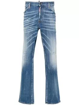 Dsquared2 прямые джинсы средней посадки, синий
