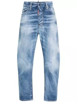 Dsquared2 прямые укороченные джинсы, синий