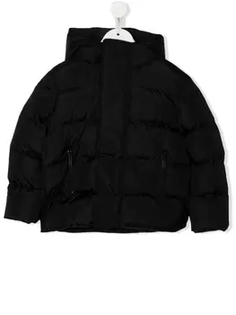 Dsquared2 пуховик на молнии с логотипом, черный