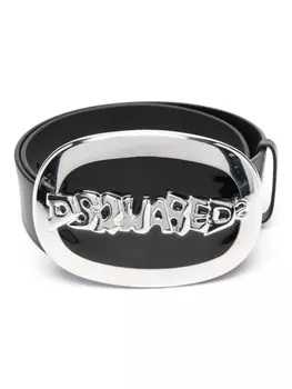 Dsquared2 ремень с пряжкой-логотипом, черный