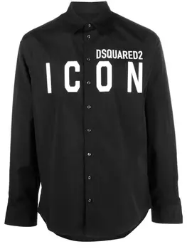 Dsquared2 рубашка с логотипом, черный