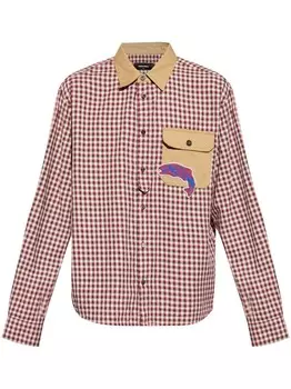 Dsquared2 рубашка в клетку, красный