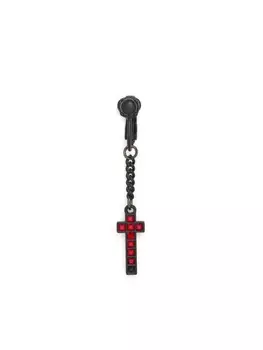 DSQUARED2 серьга-клипса Jesus, черный