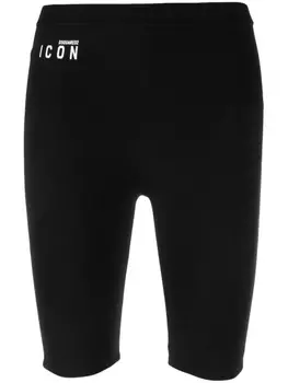 Dsquared2 шорты Icon с вырезом, черный
