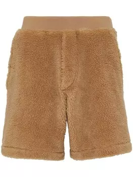 DSQUARED2 шорты из шерпы с эластичным поясом, нейтральный цвет