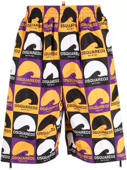 DSQUARED2 шорты с логотипом, черный