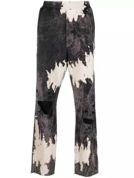 DSQUARED2 спортивные брюки с эффектом потертости и логотипом, серый