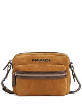 DSQUARED2 сумка-мессенджер с логотипом, коричневый