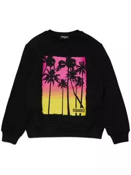 Dsquared2 толстовка с принтом, черный