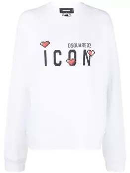 Dsquared2 толстовка с принтом Icon, белый