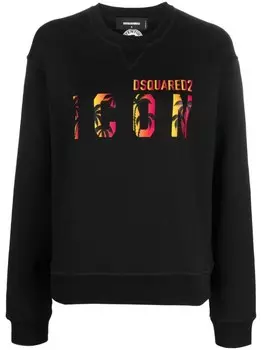 DSQUARED2 толстовка с принтом Icon, черный