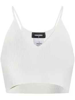 DSQUARED2 топ с логотипом, белый
