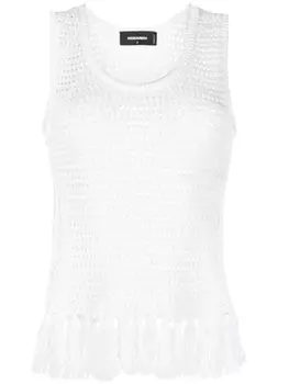 Dsquared2 топ в технике кроше, белый