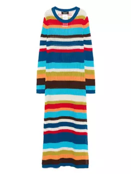 DSQUARED2 трикотажное макси-платье, синий