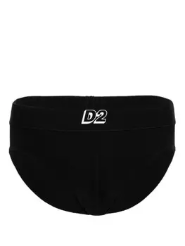 DSQUARED2 трусы-брифы с логотипом, черный