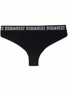 Dsquared2 трусы-брифы с логотипом на поясе, черный
