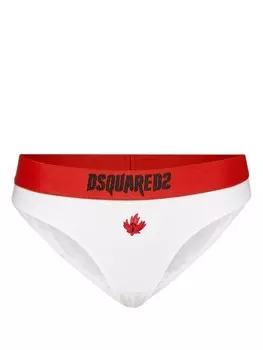 Dsquared2 трусы-брифы с вышивкой, белый