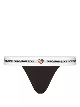 DSQUARED2 трусы-стринги Canadian Lodge, черный