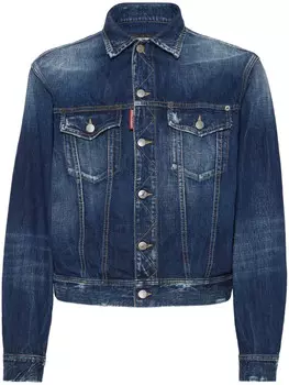 DSQUARED2 укороченная джинсовая куртка, синий