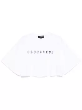 DSQUARED2 укороченная футболка, белый
