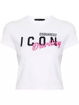 Dsquared2 укороченная футболка Icon Darling, белый