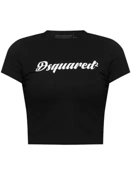 Dsquared2 укороченная футболка с логотипом, черный