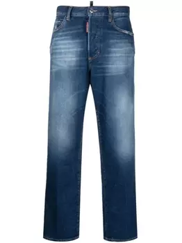 Dsquared2 укороченные джинсы прямого кроя, синий