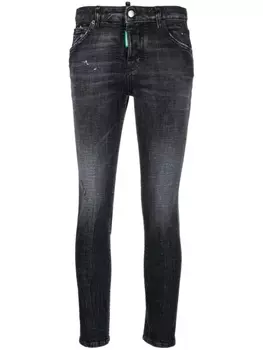 Dsquared2 укороченные джинсы скинни, черный