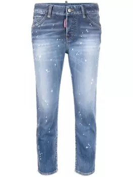 Dsquared2 укороченные джинсы скинни, синий