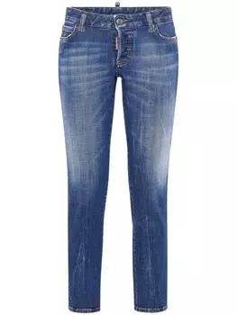 Dsquared2 укороченные джинсы скинни, синий