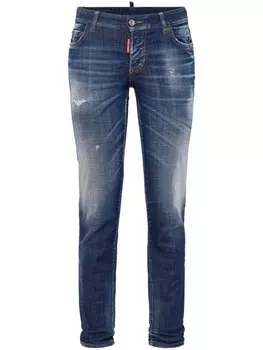 DSQUARED2 укороченные джинсы скинни, синий