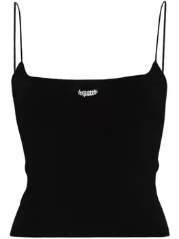 Dsquared2 укороченный топ с логотипом, черный