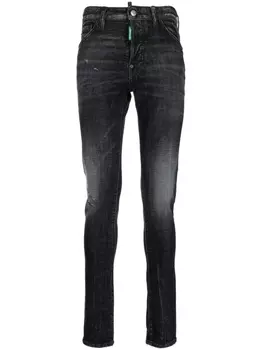 Dsquared2 узкие джинсы с эффектом потертости, синий