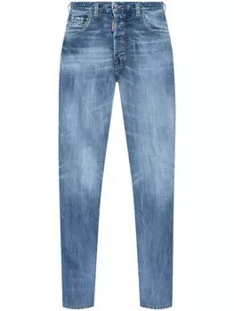 Dsquared2 узкие джинсы с эффектом усы, синий