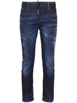 DSQUARED2 узкие джинсы с заниженной талией, синий