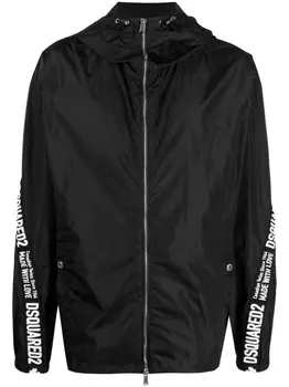 Dsquared2 ветровка с логотипом, черный