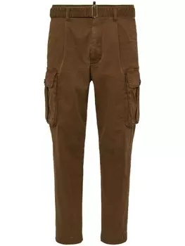 Dsquared2 зауженные брюки карго, коричневый